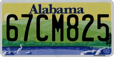 AL license plate 67CM825