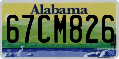 AL license plate 67CM826