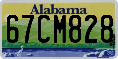 AL license plate 67CM828