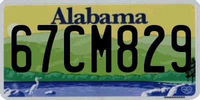 AL license plate 67CM829