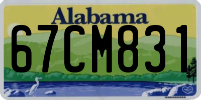 AL license plate 67CM831