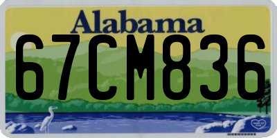 AL license plate 67CM836