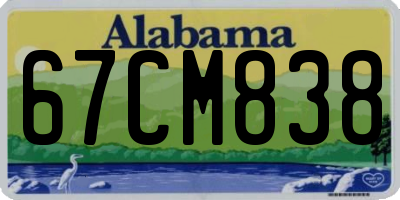 AL license plate 67CM838