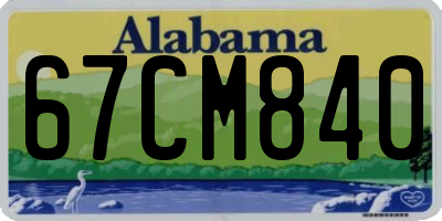 AL license plate 67CM840