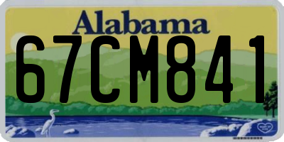 AL license plate 67CM841