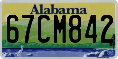 AL license plate 67CM842