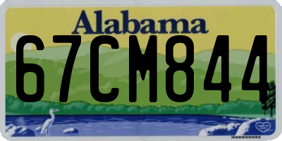 AL license plate 67CM844