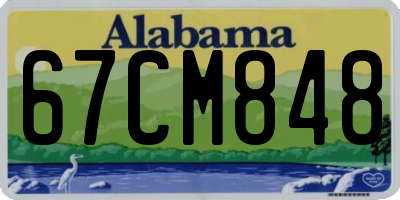 AL license plate 67CM848