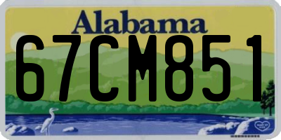 AL license plate 67CM851