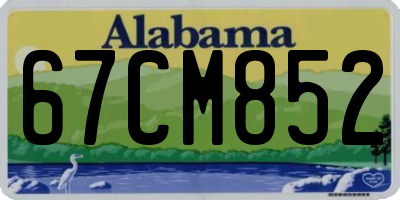 AL license plate 67CM852