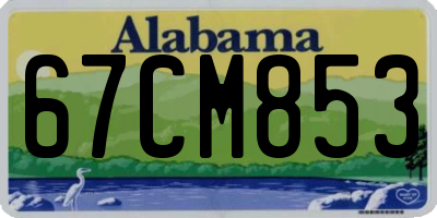 AL license plate 67CM853