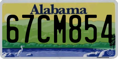 AL license plate 67CM854