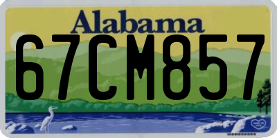 AL license plate 67CM857