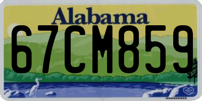 AL license plate 67CM859