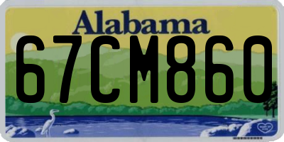 AL license plate 67CM860