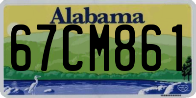 AL license plate 67CM861