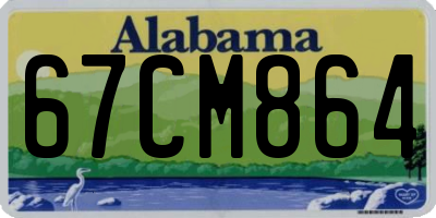 AL license plate 67CM864