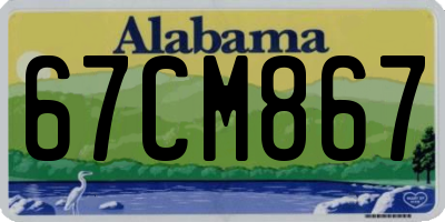 AL license plate 67CM867