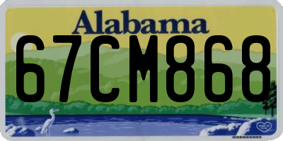 AL license plate 67CM868