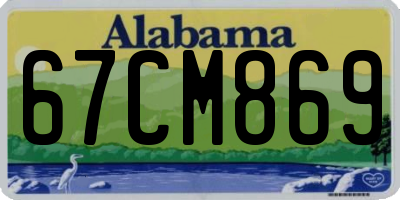 AL license plate 67CM869