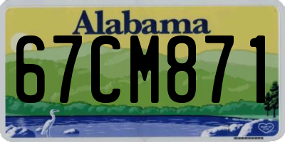 AL license plate 67CM871