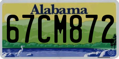 AL license plate 67CM872
