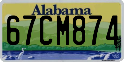 AL license plate 67CM874