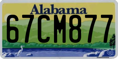 AL license plate 67CM877