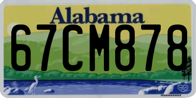 AL license plate 67CM878