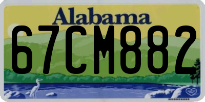 AL license plate 67CM882