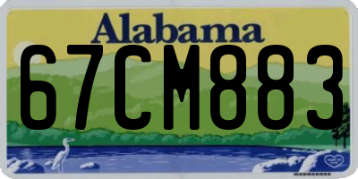 AL license plate 67CM883