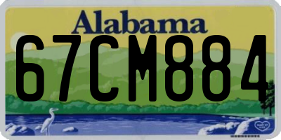 AL license plate 67CM884