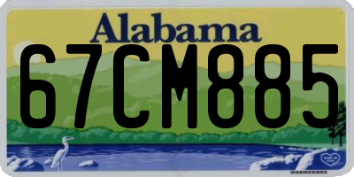 AL license plate 67CM885