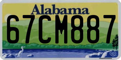 AL license plate 67CM887
