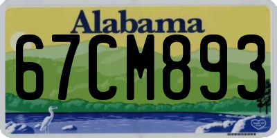 AL license plate 67CM893