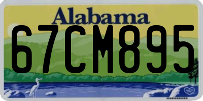 AL license plate 67CM895