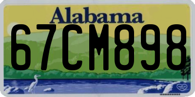 AL license plate 67CM898