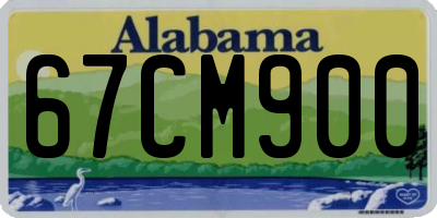 AL license plate 67CM900