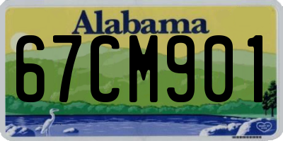 AL license plate 67CM901