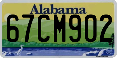 AL license plate 67CM902