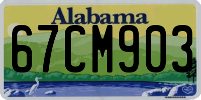 AL license plate 67CM903