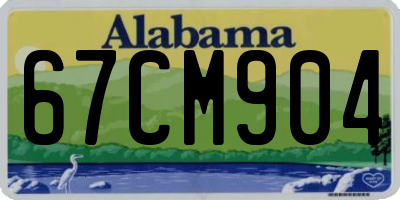 AL license plate 67CM904