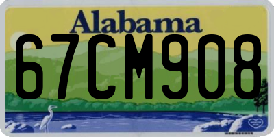 AL license plate 67CM908