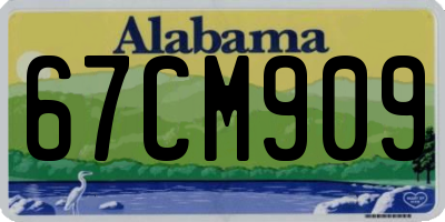 AL license plate 67CM909