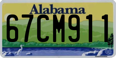 AL license plate 67CM911