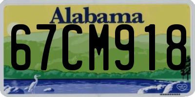 AL license plate 67CM918