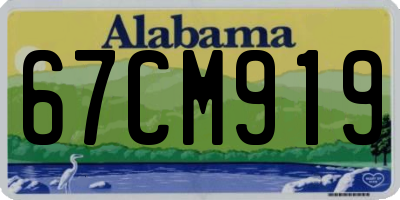 AL license plate 67CM919