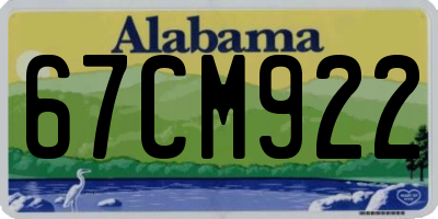 AL license plate 67CM922