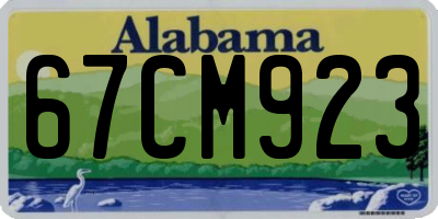 AL license plate 67CM923