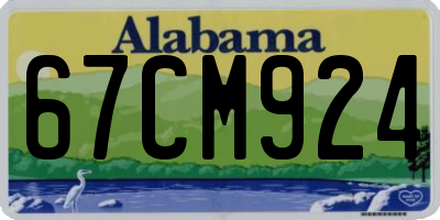 AL license plate 67CM924